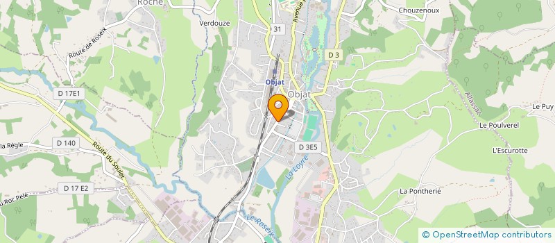 localisation de l'entreprise OSTAL  OBJAT