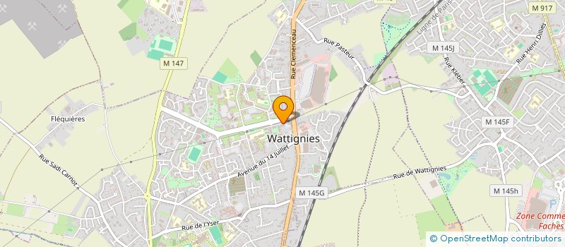 localisation de l'entreprise OSTEAUB  WATTIGNIES