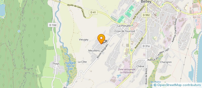 localisation de l'entreprise OSTENSIO  YENNE