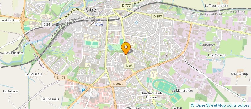 localisation de l'entreprise OSTEO 35  VITRE
