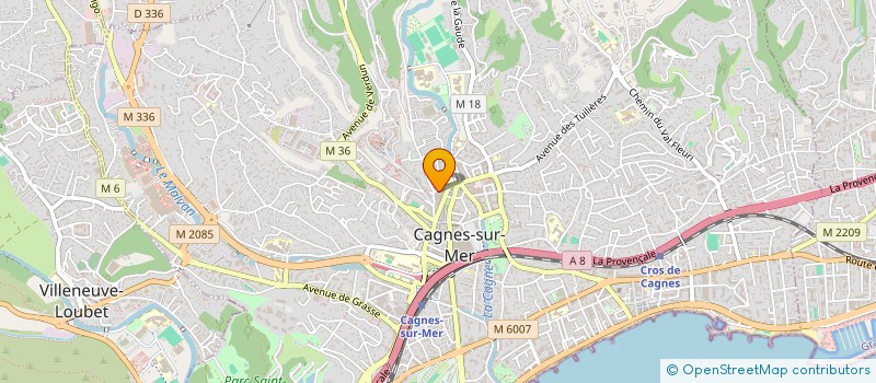 localisation de l'entreprise OSTEO AZUR à CAGNES-SUR-MER