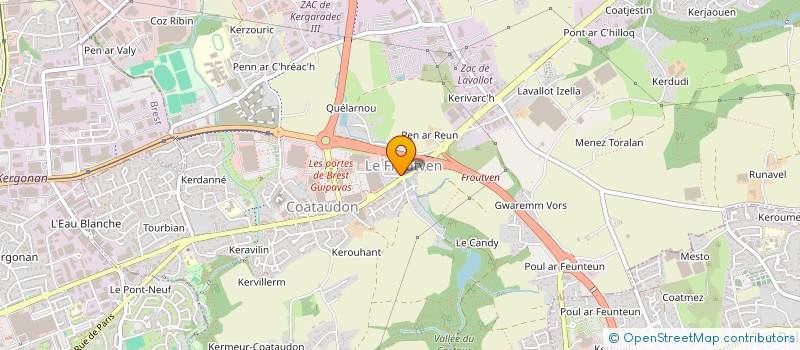 localisation de l'entreprise OSTEO FROUTVEN  GUIPAVAS