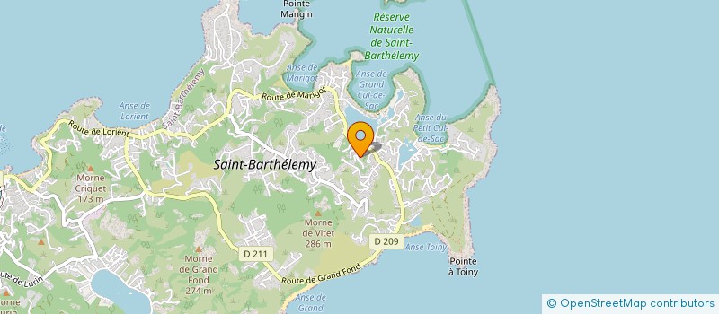 localisation de l'entreprise OSTEO ST BARTH à SAINT-BARTHELEMY