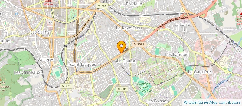 localisation de l'entreprise OSTEOBANQUE à CLERMONT-FERRAND