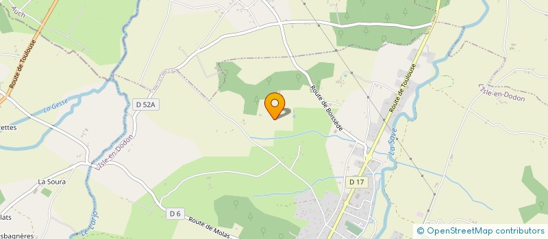 localisation de l'entreprise OSTEOPAJE  L'ISLE-EN-DODON