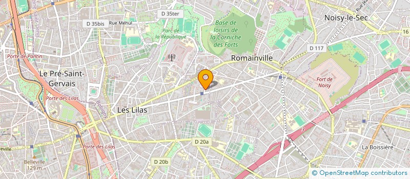 localisation de l'entreprise OSTEOPATHE S.L à LES LILAS
