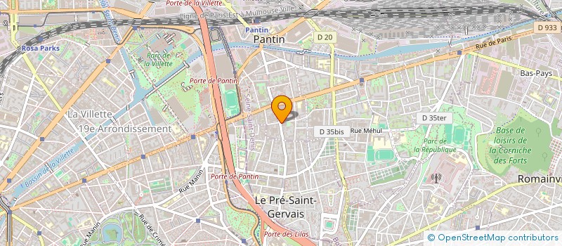 localisation de l'entreprise OSTEOPATHIE IDDER à PANTIN
