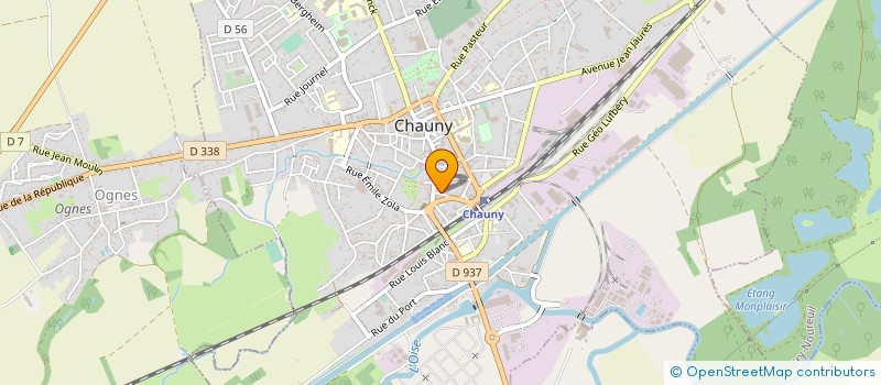localisation de l'entreprise OSTEOPRACTICE à CHAUNY