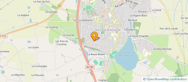 localisation de l'entreprise OSTEORTHO  BAIN-DE-BRETAGNE