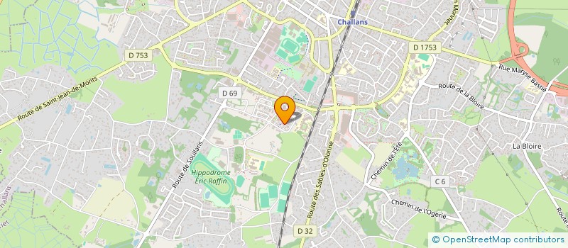 localisation de l'entreprise OSTEOVIE 85 à CHALLANS