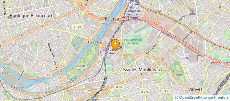 localisation de l'entreprise OSTERIA à ISSY-LES-MOULINEAUX