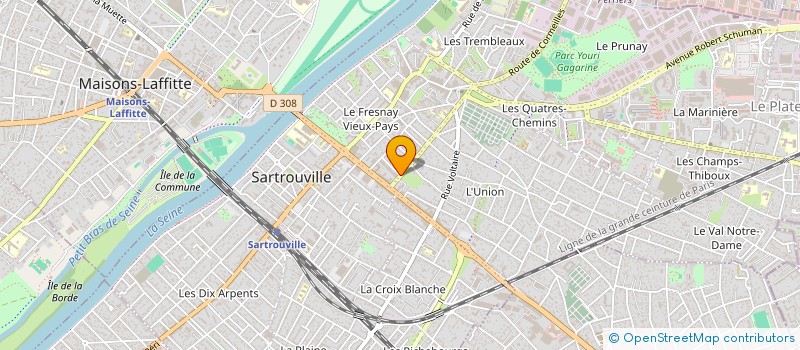 localisation de l'entreprise OT2 CONSEILS à SARTROUVILLE