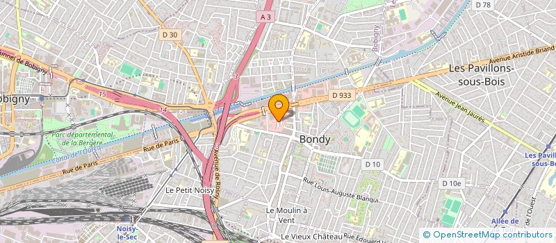 localisation de l'entreprise OTB  BONDY