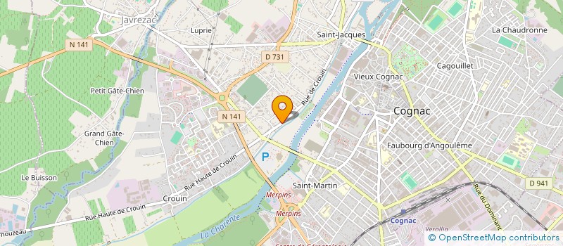 localisation de l'entreprise OTHELEC 16 à COGNAC