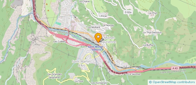 localisation de l'entreprise OTI MAURIENNE GALIBIER à SAINT-MICHEL-DE-MAURIENNE