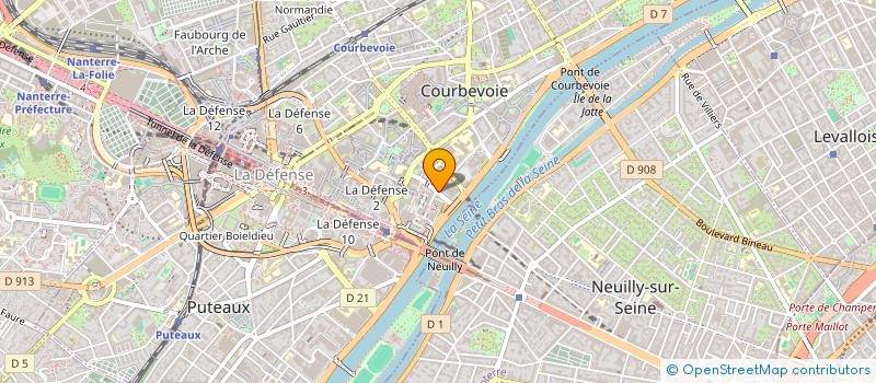 localisation de l'entreprise OTIS HOLDING à COURBEVOIE