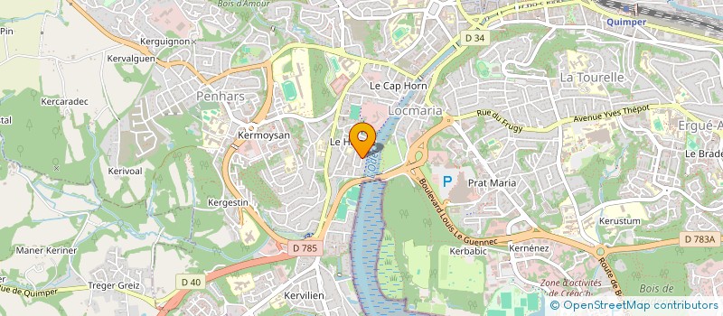 localisation de l'entreprise OTIUM à QUIMPER