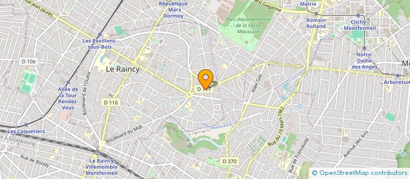 localisation de l'entreprise OTO TRANS à LE RAINCY