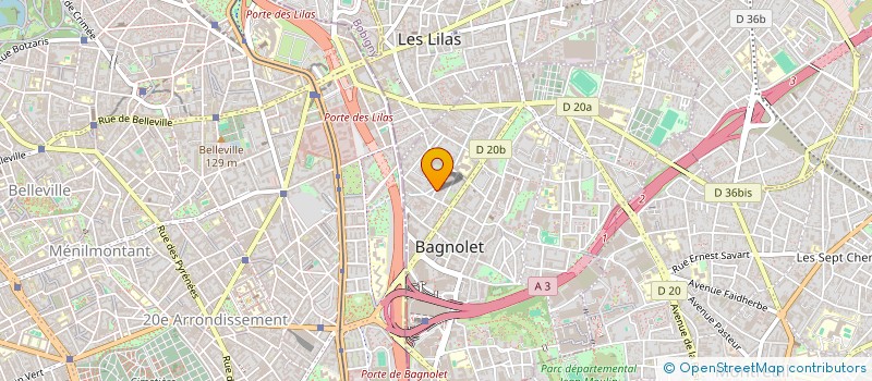 localisation de l'entreprise OTOFILMS à BAGNOLET