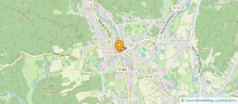 localisation de l'entreprise OTSI DE GIROMAGNY BALLON D'ALSACE VOSGES à GIROMAGNY