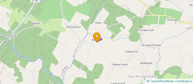 localisation de l'entreprise OTTAVIANI TRAITEUR  TIZAC-DE-LAPOUYADE