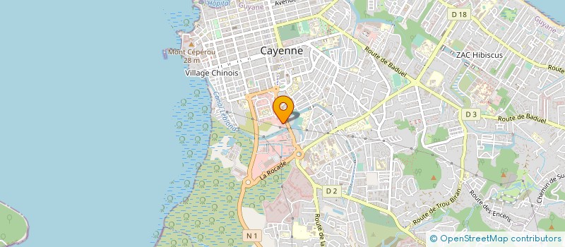 localisation de l'entreprise OU HUA à CAYENNE
