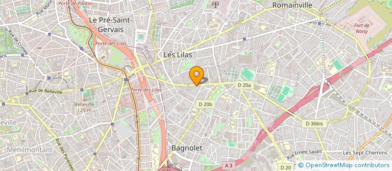localisation de l'entreprise OUADI  BAGNOLET