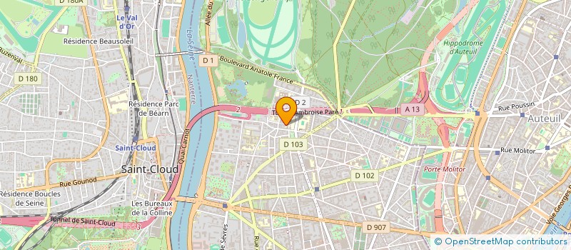localisation de l'entreprise OUATE ET VERRE à BOULOGNE-BILLANCOURT