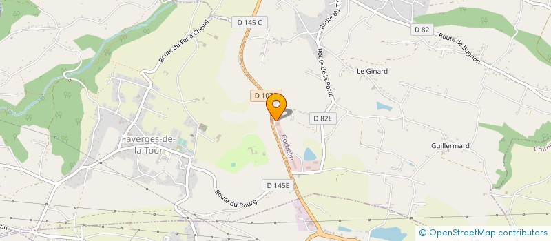 localisation de l'entreprise OUATINAGE ET ASSEMBLAGE DES ALPES  CORBELIN