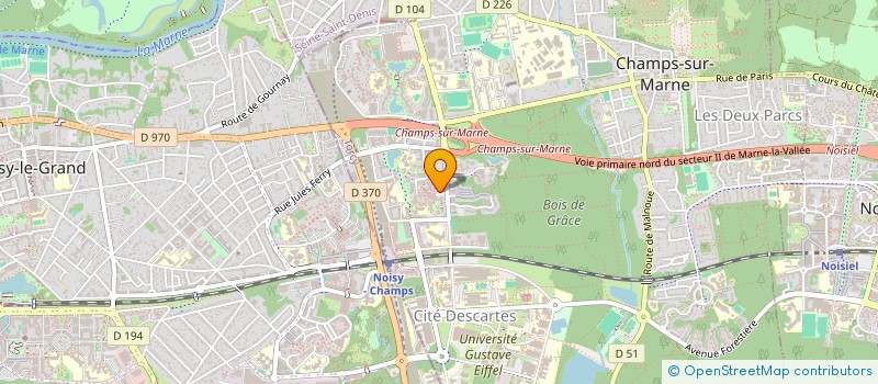 localisation de l'entreprise OUBADI FRERES à CHAMPS-SUR-MARNE