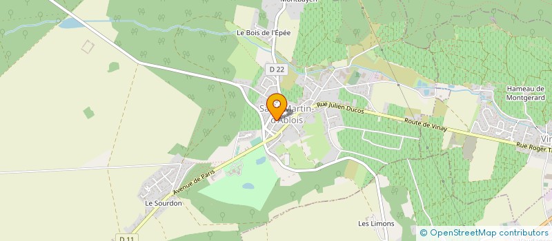 localisation de l'entreprise OUDART - JAMART  SAINT-MARTIN-D'ABLOIS