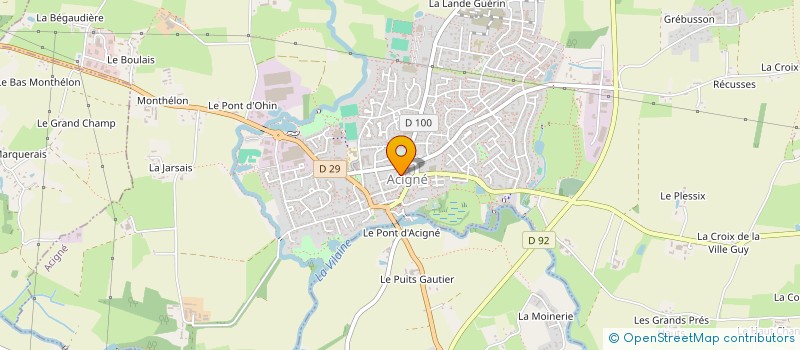 localisation de l'entreprise OUEST A DOM SERVICES  ACIGNE