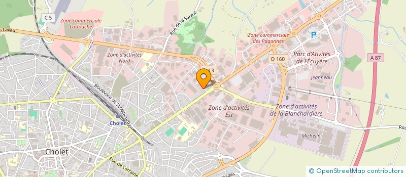 localisation de l'entreprise OUEST ACCESS HABITAT à CHOLET