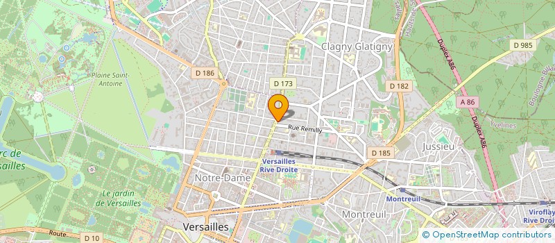 localisation de l'entreprise OUEST AGRICOLE à VERSAILLES