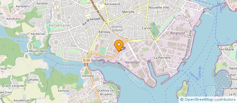 localisation de l'entreprise OUEST ALARME à LORIENT