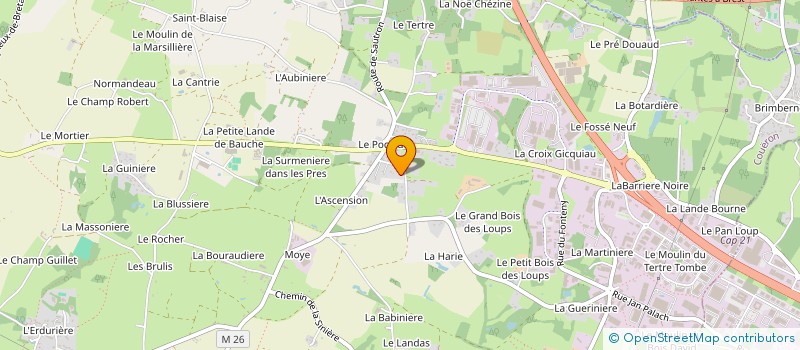 localisation de l'entreprise OUEST AUTOMOBILE DIFFUSION à COUERON