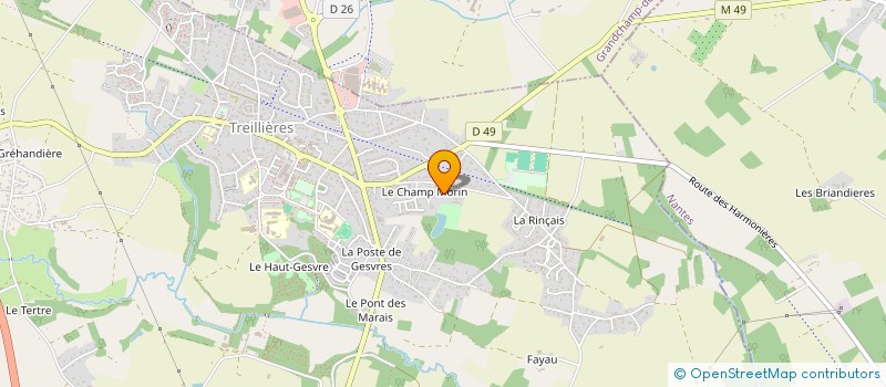 localisation de l'entreprise OUEST BATIMENT à TREILLIERES