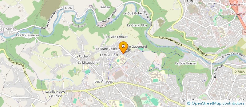localisation de l'entreprise OUEST BLACK PEINTURE à SAINT-BRIEUC