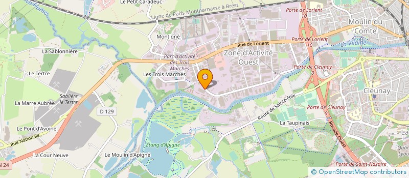 localisation de l'entreprise OUEST BOISSONS MAYENNE - ILLE-ET-VILAINE  RENNES