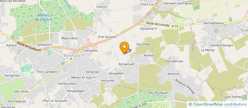 localisation de l'entreprise OUEST BORDURES DECO  PENMARCH