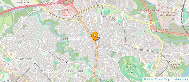 localisation de l'entreprise OUEST BUREAUTIQUE INFORM CONSEILS à NANTES