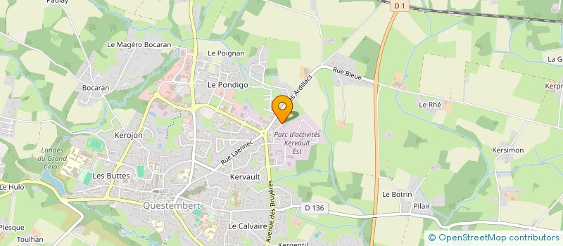 localisation de l'entreprise OUEST CARROSSERIE  QUESTEMBERT