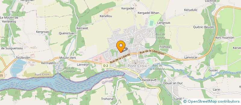 localisation de l'entreprise OUEST CERAMIC  PONT-CROIX