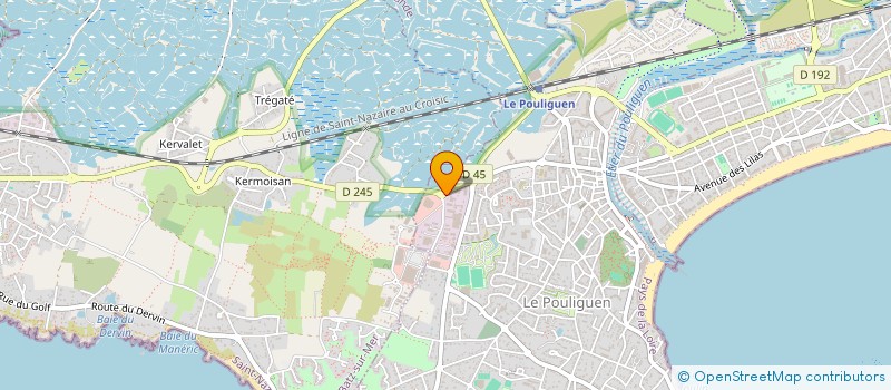 localisation de l'entreprise OUEST CHAUFFAGE  LE POULIGUEN