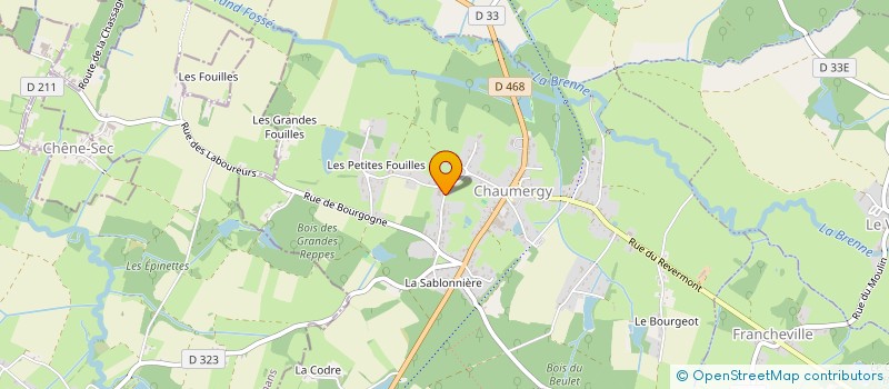 localisation de l'entreprise OUEST CLIM  CHAUMERGY