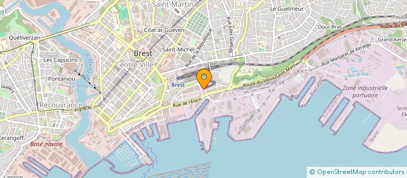 localisation de l'entreprise OUEST COMMERCES à BREST