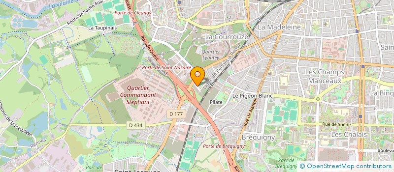 localisation de l'entreprise OUEST COMPTA 35  ST JACQUES DE LA LANDE