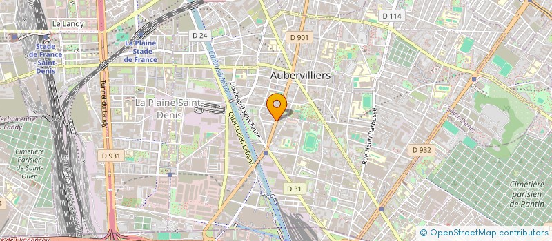 localisation de l'entreprise OUEST CONSTRUCTION à AUBERVILLIERS