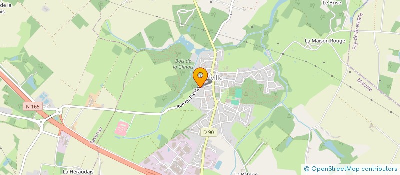 localisation de l'entreprise OUEST CONSTRUCTIONS BOIS MASSIF  MALVILLE