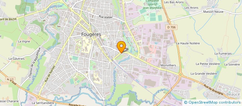 localisation de l'entreprise OUEST COUTURE MENAGER à FOUGERES